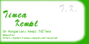 timea kempl business card